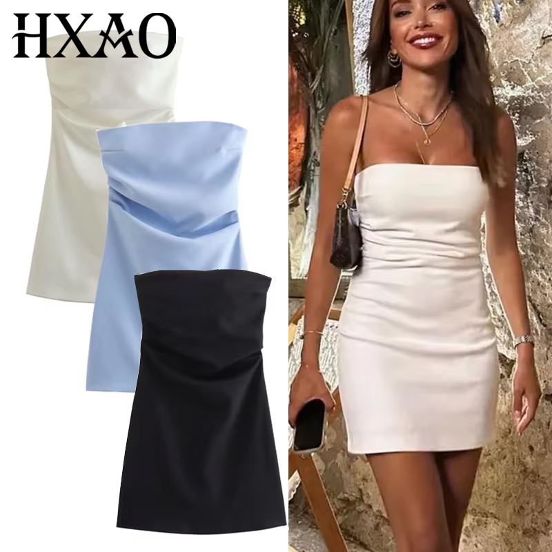 Women Formal Wear Zara - TRAF Dress Donna Corsetto con spalle