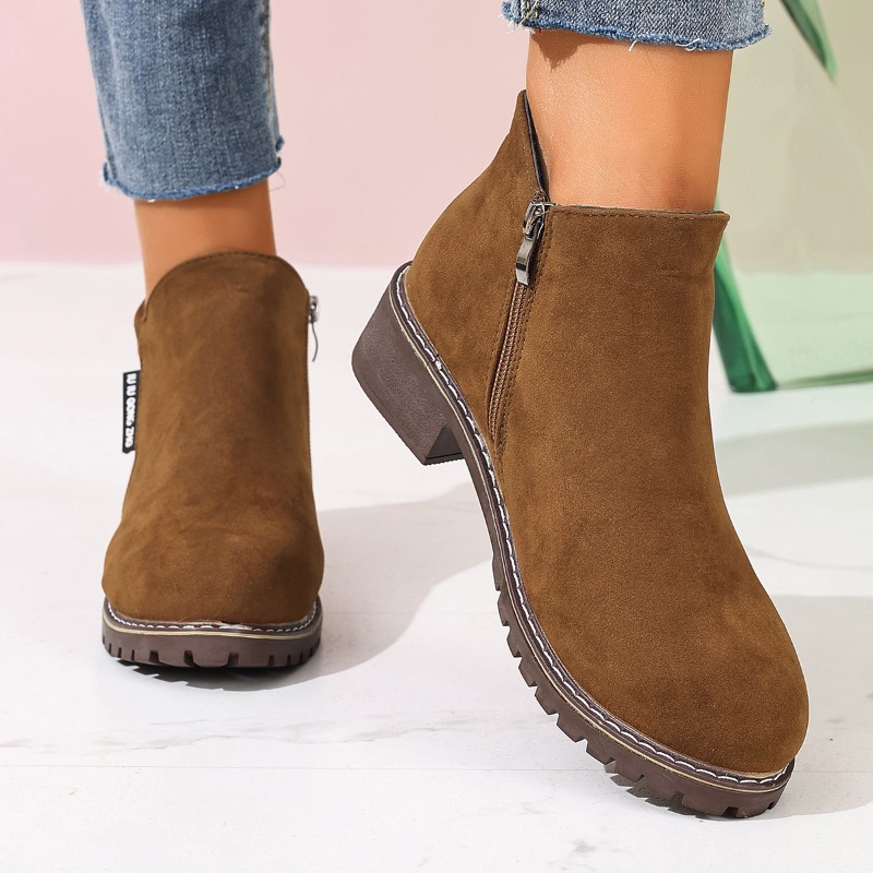 Women Formal Wear With Shoes - Stivaletti da donna autunno inverno cerniera