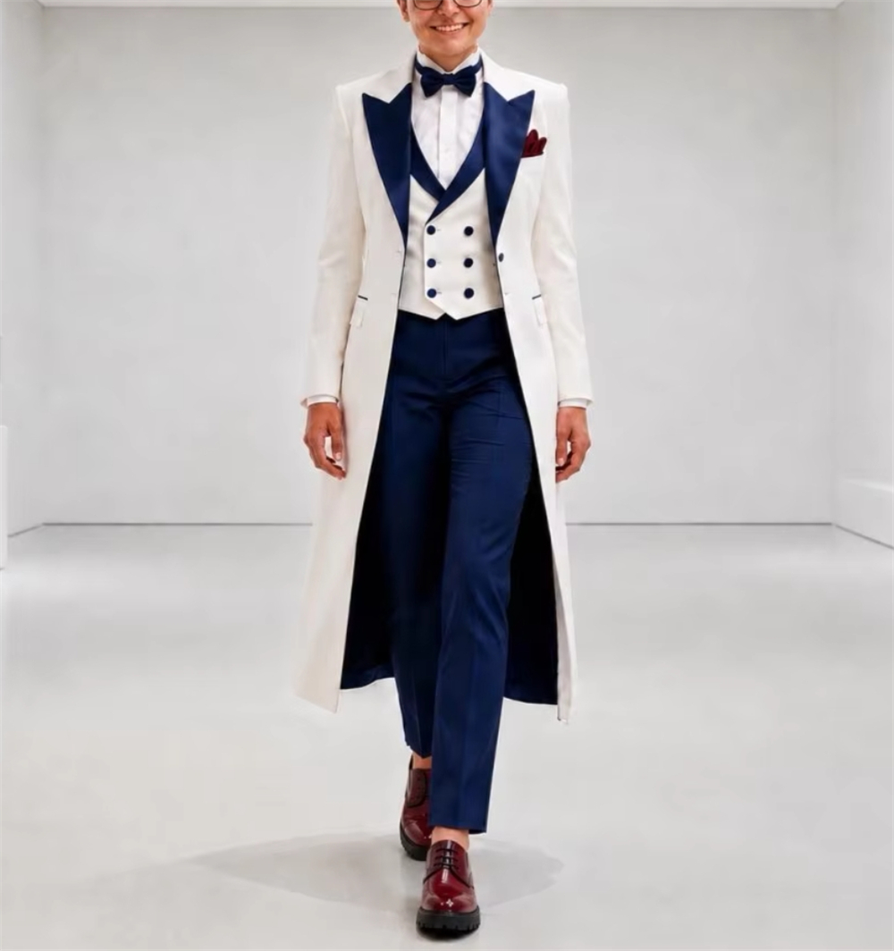 Women'S Formal Wear For A Wedding - Giacca da Donna Blu Navy e