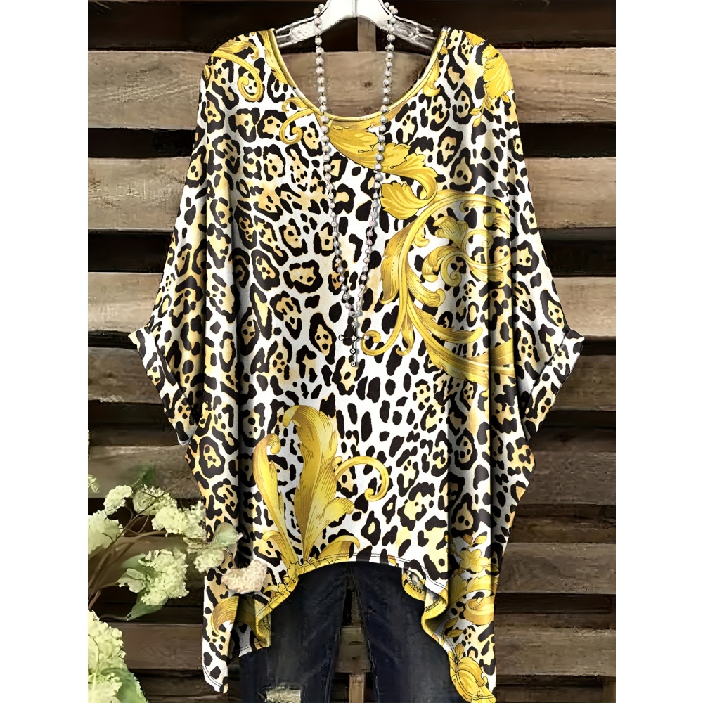 T-shirt con stampa animalier a - Women Formal Wear Trends recensione e prezzo