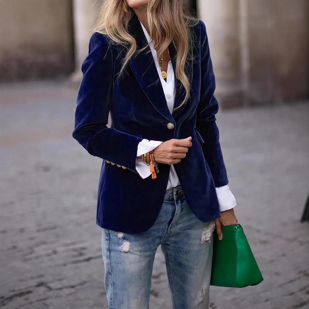 Blazer da donna in velluto tag - Women Formal Wear Blazers recensione e prezzo